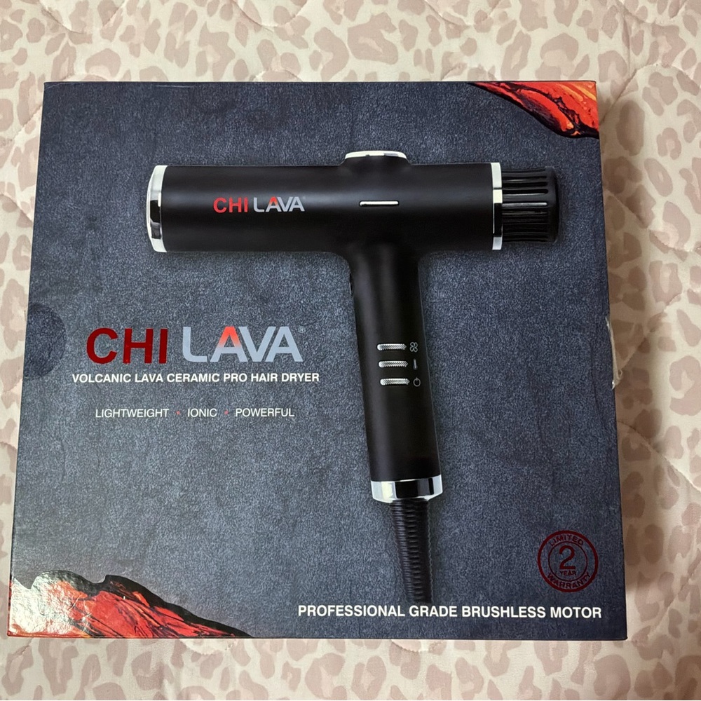 CHI LAVA Volcanic Lava Ceramic Pro Hair Dryer - Black